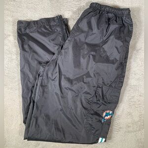 Vintage Game Day Windbreaker Pants Men’s Lg Black NFL Miami Dolphins